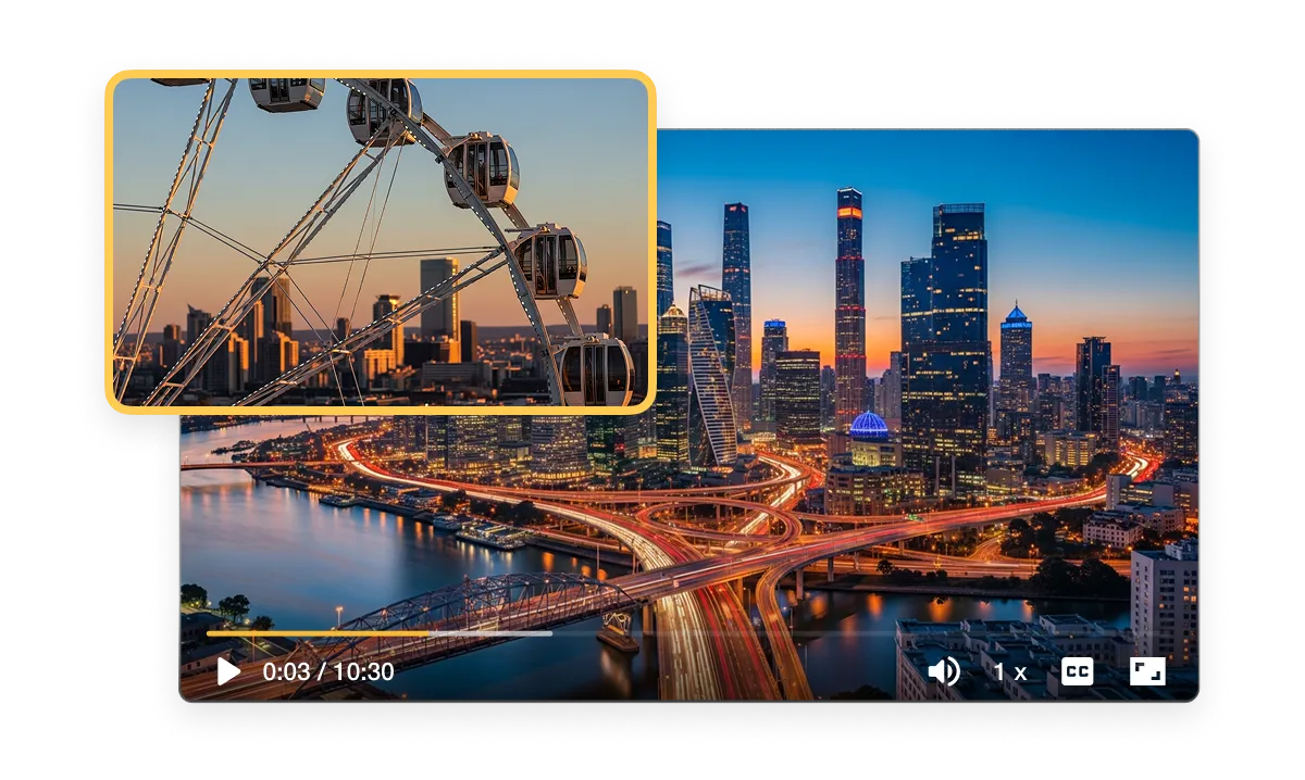 Example of AI b-roll video generated in Visla showing contextual supporting footage